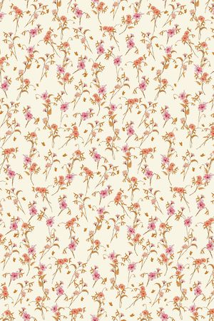 黑底花卉印花华亿平台图片