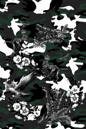 迷彩印花华亿平台图片