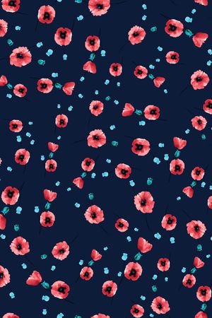 小碎花印花华亿平台图片