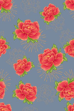 复古印花华亿平台图片