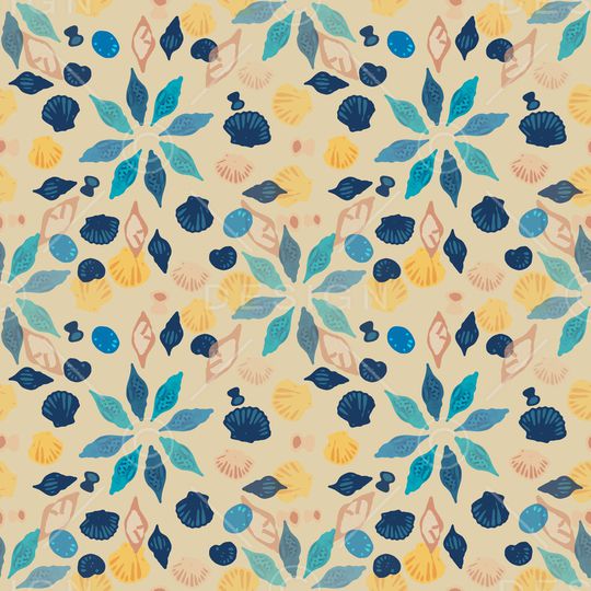 贝壳印花印花华亿平台图片