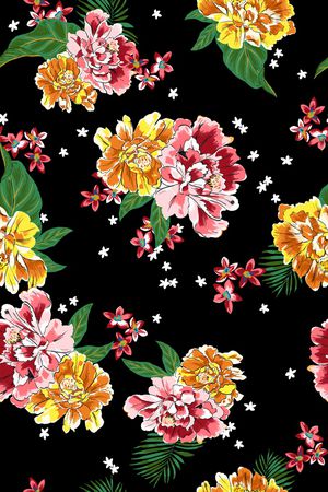 花卉印花华亿平台图片