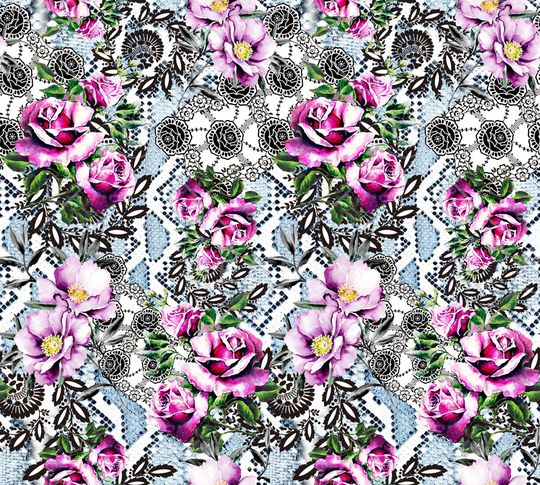 花卉印花华亿平台图片