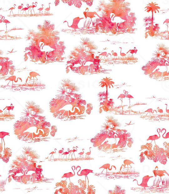 火烈鸟印花华亿平台图片