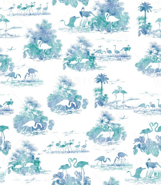 火烈鸟印花华亿平台图片