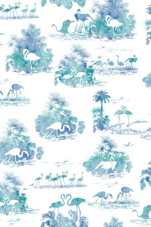 火烈鸟印花华亿平台图片