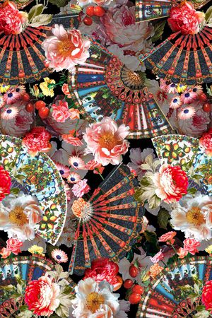 花卉印花华亿平台图片