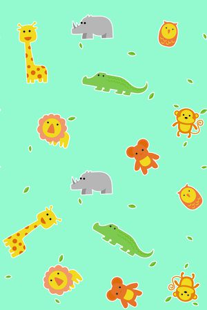 卡通动物印花华亿平台图片