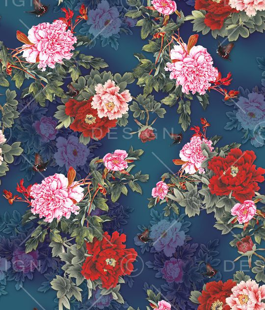 花鸟印花华亿平台图片