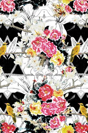 花卉印花华亿平台图片