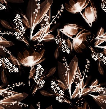 抽象花卉印花华亿平台图片