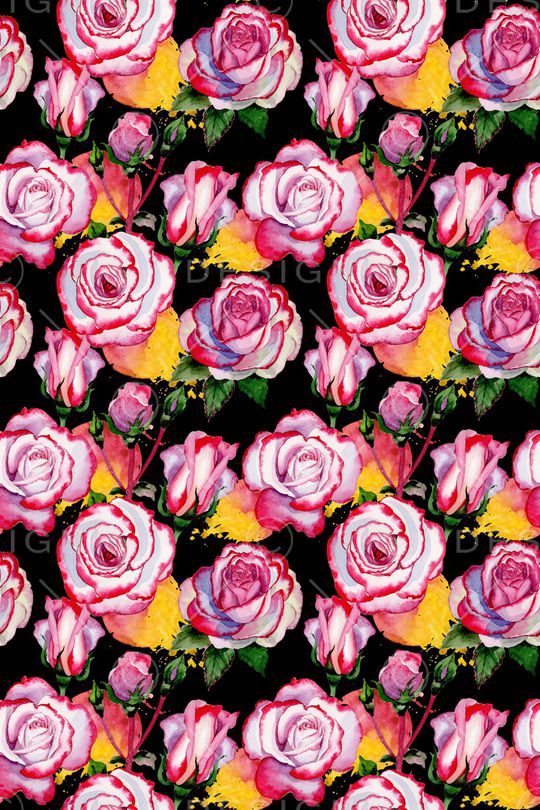 玫瑰花印花华亿平台图片