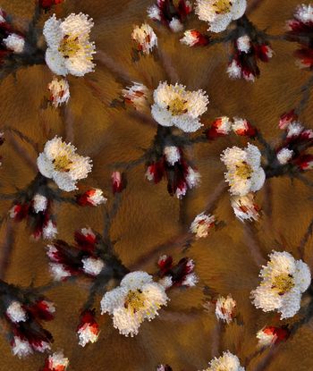 抽象花卉印花华亿平台图片