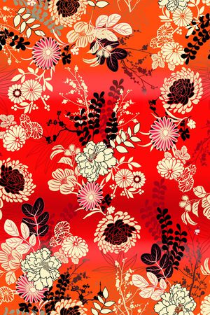 花卉印花华亿平台图片