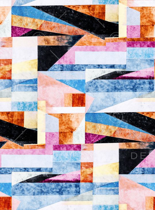 抽象花卉印花华亿平台图片