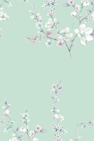 黑底花卉印花华亿平台图片