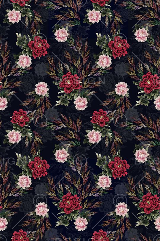 花卉印花华亿平台图片