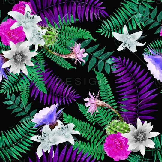 花卉印花华亿平台图片