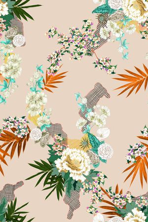 花卉印花华亿平台图片