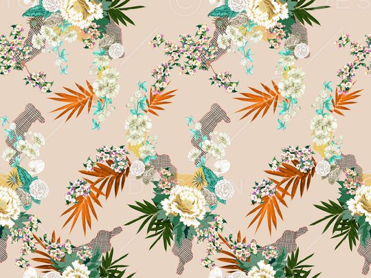 花卉印花华亿平台图片