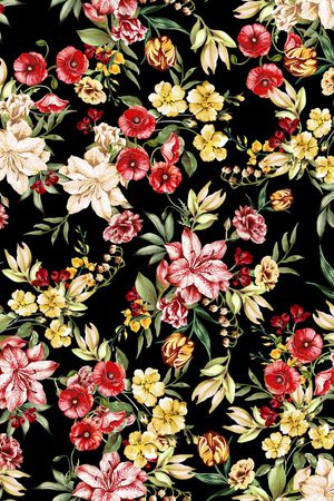 花卉印花华亿平台图片