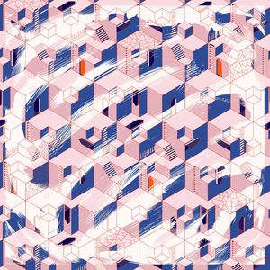 线条画印花华亿平台图片