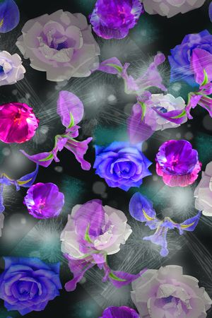 花卉印花华亿平台图片