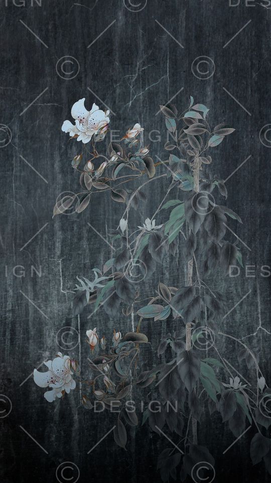 中国风定位花印花华亿平台图片