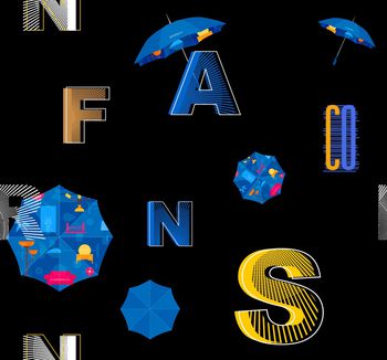 雨伞印花华亿平台图片