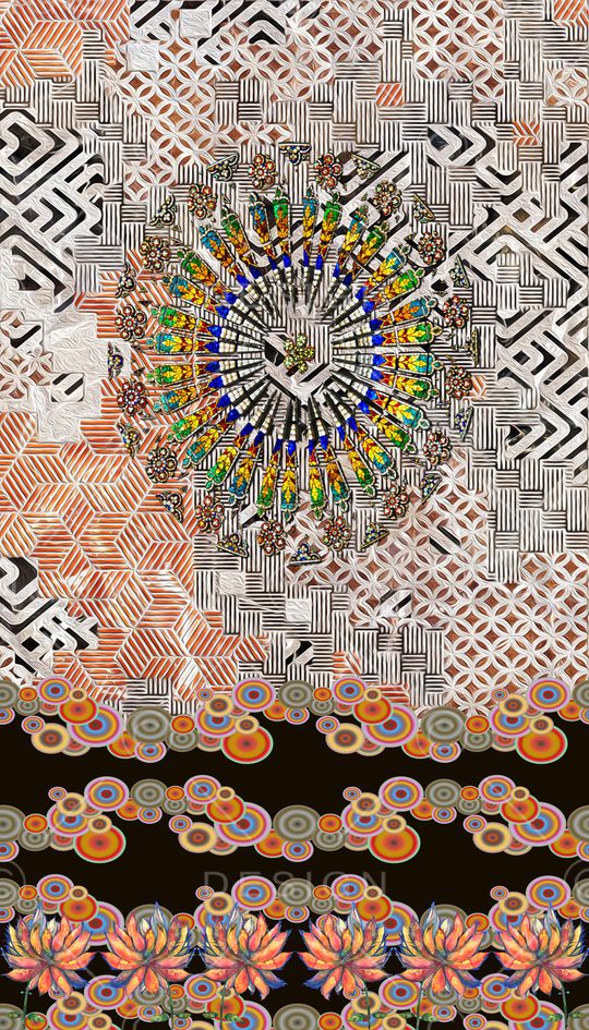 复古印花华亿平台图片