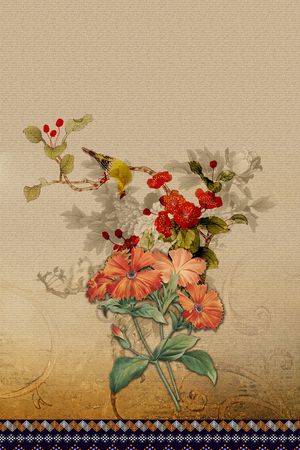 复古印花华亿平台图片