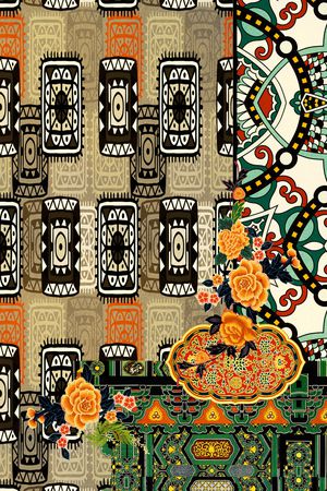 复古印花华亿平台图片