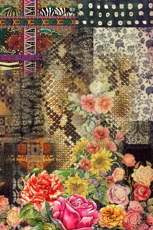 复古印花华亿平台图片