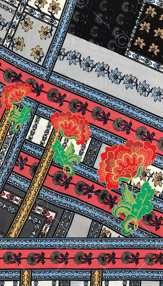 复古印花华亿平台图片