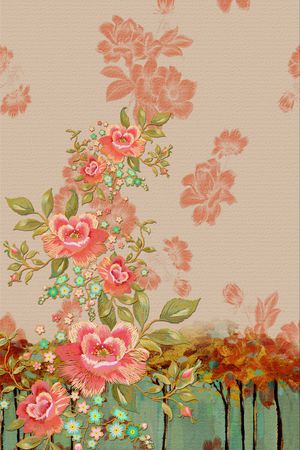 复古印花华亿平台图片