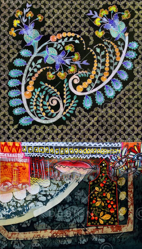 复古印花华亿平台图片