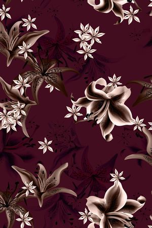 花卉印花华亿平台图片