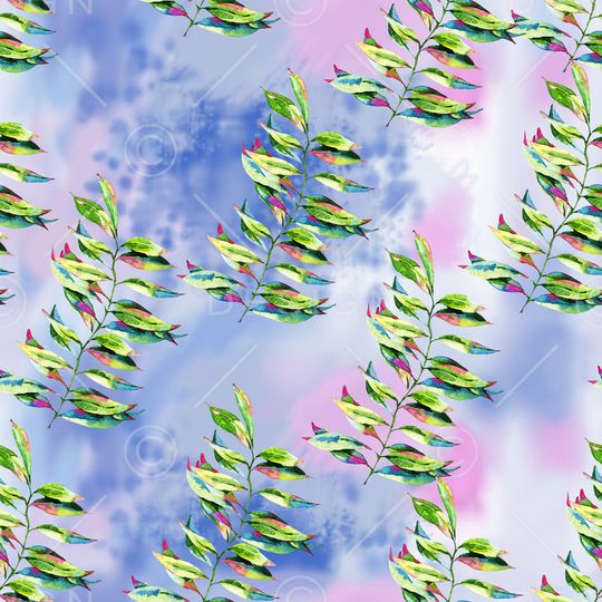 绿植树叶印花华亿平台图片