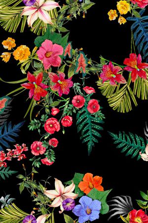 花卉印花华亿平台图片