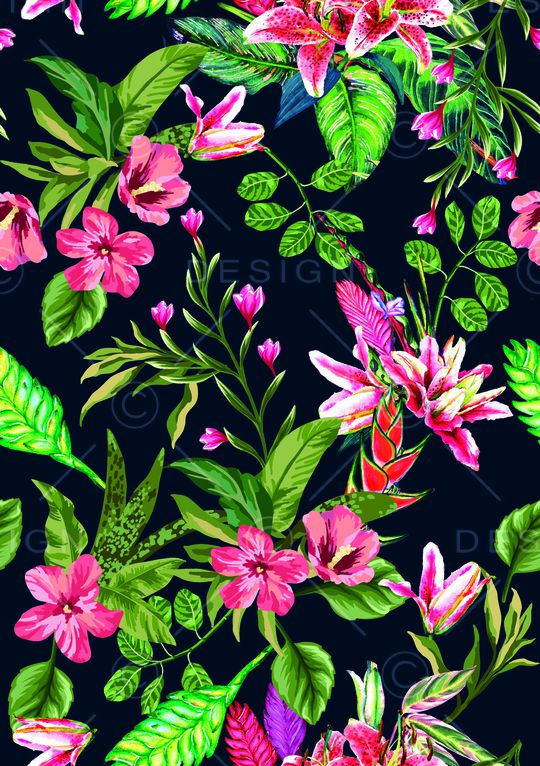 花卉印花华亿平台图片