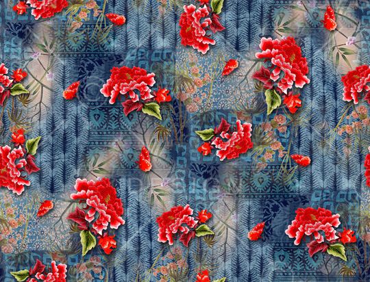 大牌风印花华亿平台图片