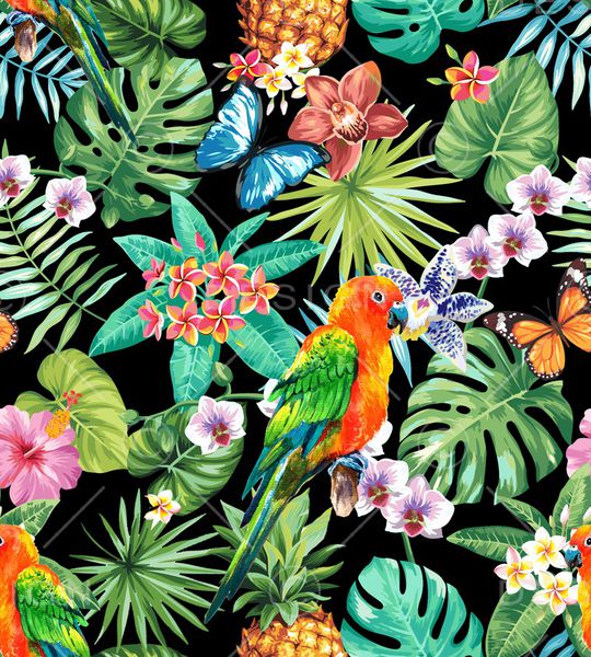 花鸟印花华亿平台图片