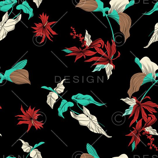 花卉印花华亿平台图片