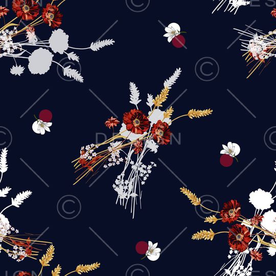 花卉印花华亿平台图片