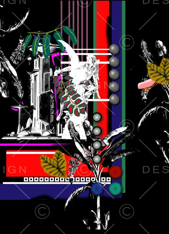 椰子树印花华亿平台图片