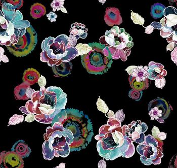 1284197-191218水彩花黑色