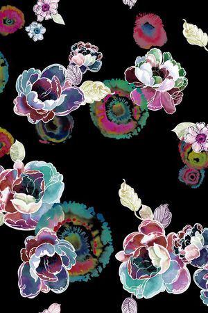 水彩印花华亿平台图片