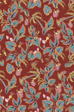 连衣裙印花华亿平台图片