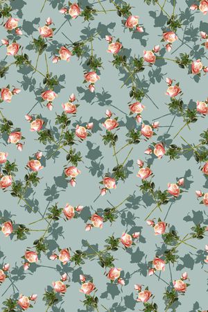 玫瑰花印花华亿平台图片