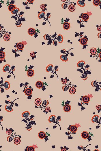 连衣裙印花华亿平台图片